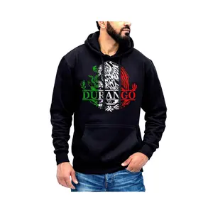 Durango Mexico Eagle Emblem Hoodie Sweatshirt Menswear Breathable Kangaroo Pocket