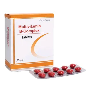 Saad B Complex Multivitamin Supplement Capsules Nutrients Support Dietary Tablets 10x10 Tablets