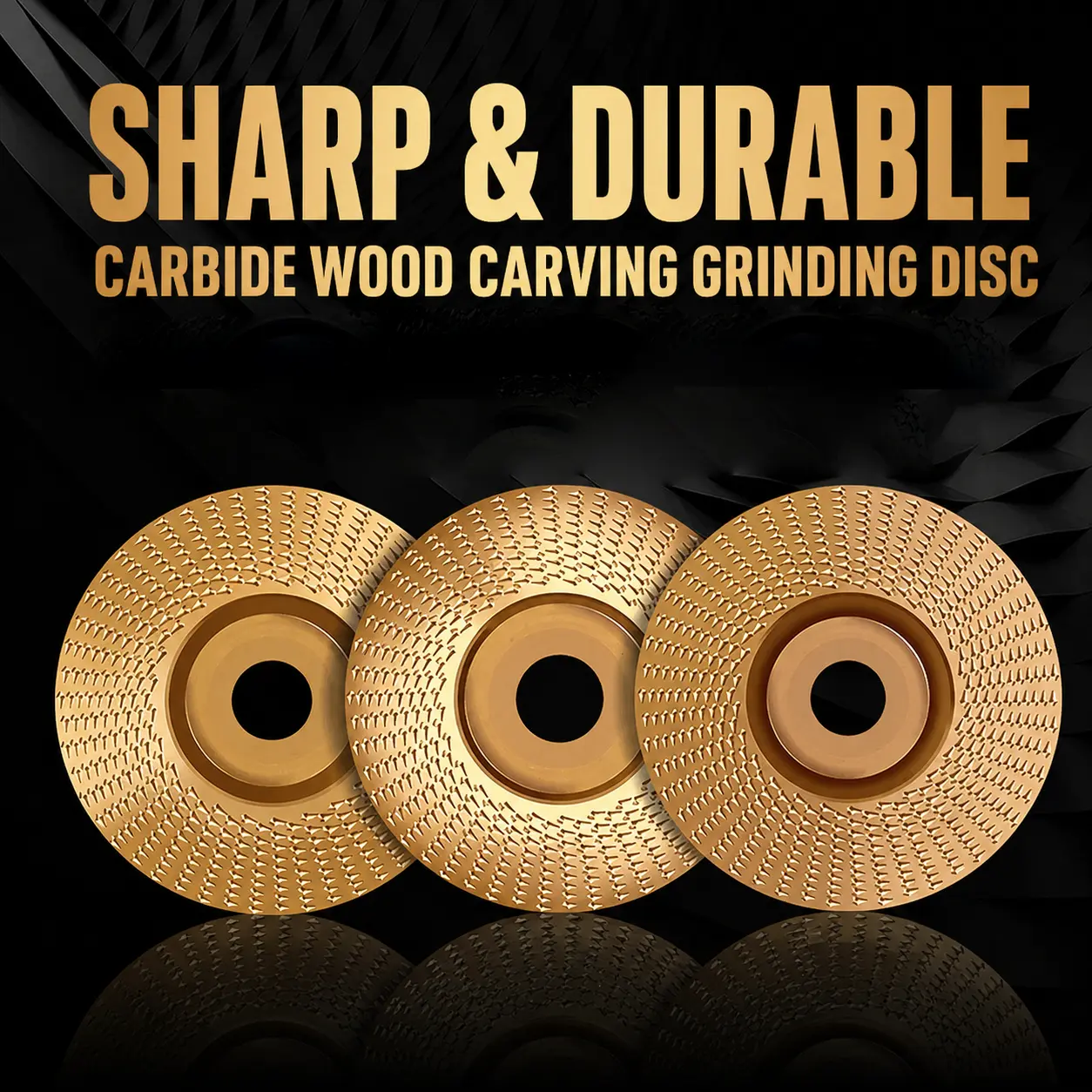 Powerful Stump Grinder & Wood Carving Kit – Angle Grinder Wood Carving Disc, Wood Grinding Wheel, Cutting & Shaping Attachments for Wood Working Tools