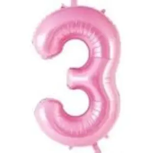 Number 3 Balloon 40 Inch Pink Number Balloon