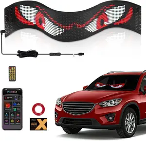 2PCS LED Eyes for Truck Windshield Programmable,  DIY Animated Devil Eyes Light with App Remote Control, Waterproof Car LED Sign for Off-Road Pickup SUV Store Bar Party