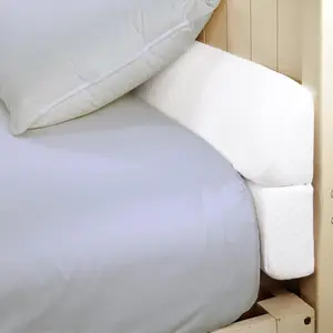 Wedge Pillow Headboard for Bed Gap, Foldable King Size Bed Wedge Gap Filler, Mattress Gap Filler, Multi Functional Bed Crack Pillow, Fill 0-7" Gap Between Headboard and Mattress, White