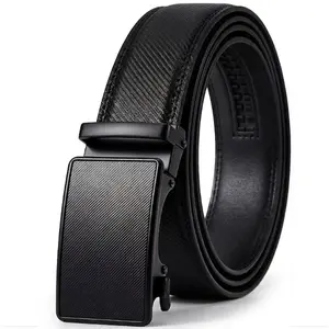 Men's Belt Leather Ratchet Belt for Men Dress Casual Every Day with Adjustable Buckle, Trim to Fit
