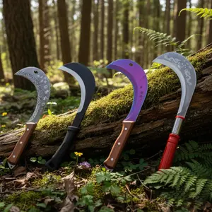 【Multi-functional Tool Set】 Field Camping Knife, Portable and Lightweight Knife, Weeding Sickle, Curved Machete, Chopper, Brush Clearing Hand Sickle – Multi-purpose / Versatile