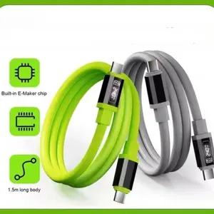 240w Super Fast Charging Cable, USB-C to USB-C Silicone Charger, Compatible with 120w/100w, 480mbps High-Speed Transfer, Type C to C Data Line