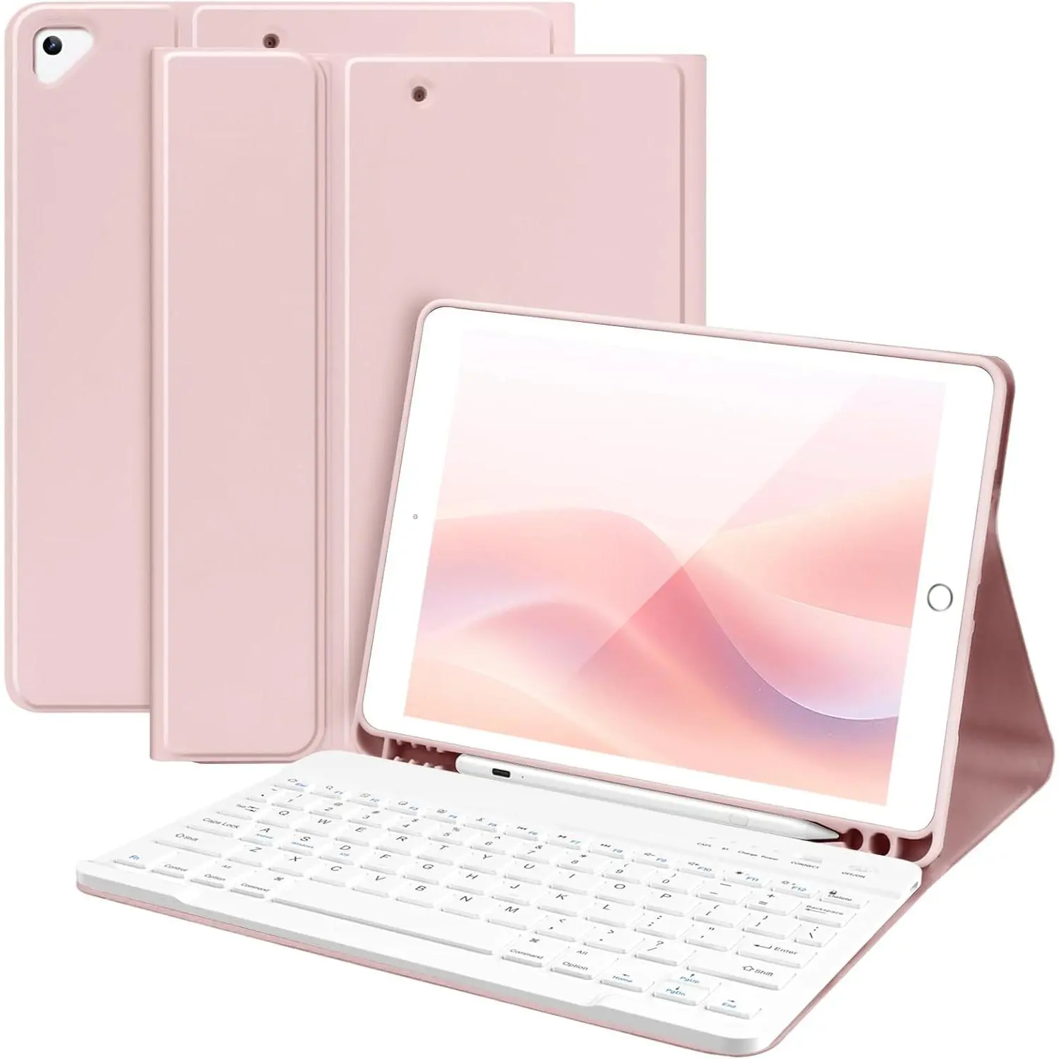 Keyboard Case for iPad 9th/8th/7th Generation,Folio Keyboard Case for iPad 10.2" 2021/2020/2019/iPad Air 3rd Gen 2019/iPad Pro 10.5 2017 Case with Pencil Holder, Auto Wake/Sleep Function,