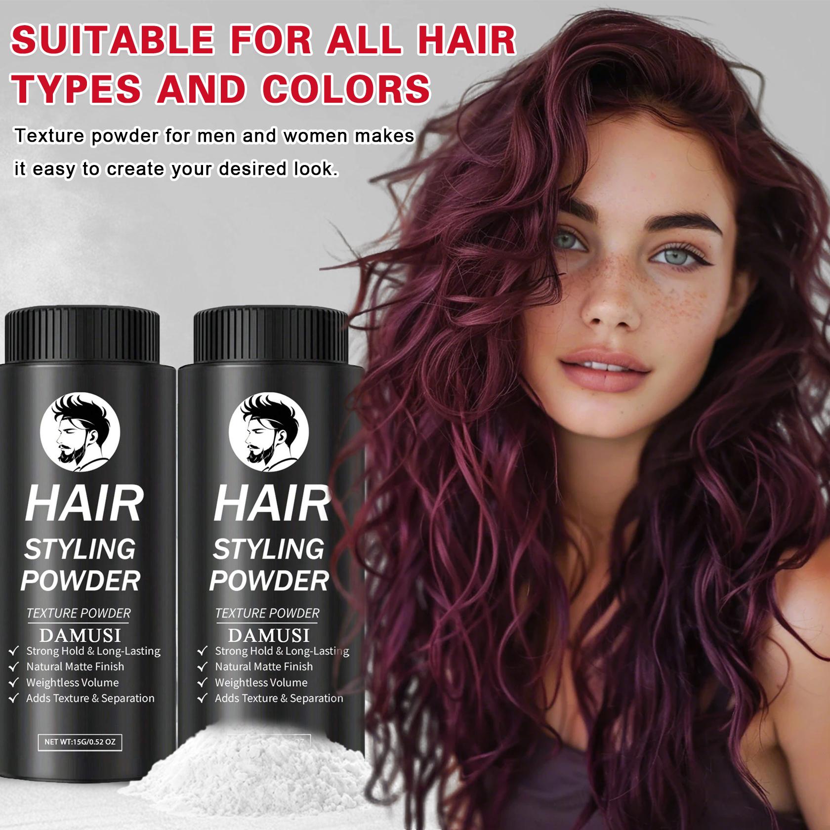 2pcs Hair Styling Powder - Haircare Volumizing Texture Powder for All Hair Types - Matte Finish, 24-Hour Hold, Non-Sticky Formula