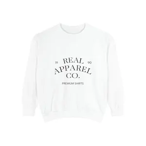 Real Apparel Co. logo Sweatshirt | Vintage Script Branding Crewneck