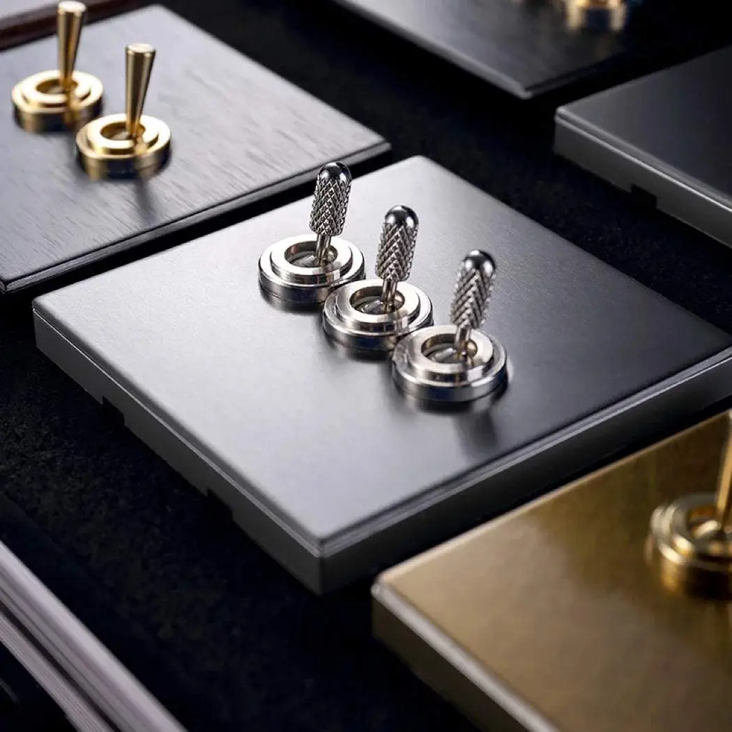 Modern Solid Brass Light Switch - 2 Way