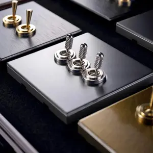 Modern Solid Brass Light Switch - 2 Way