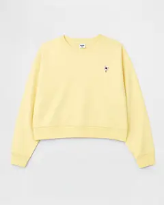 Crop Oversized Sweatshirt | Casual Drop Shoulder Crew Neck Pullover