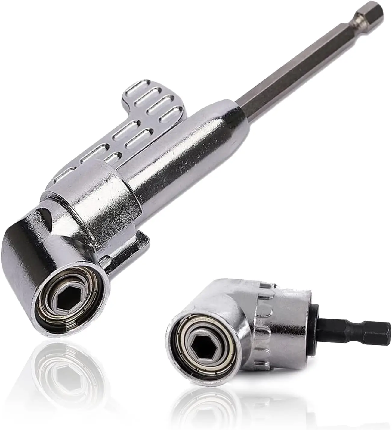 105 Degrees Right Angle Driver,Right Angle Drills,1/4" Hex Shank Quick Change Drive for Tight Space (Long + Short 2 Pack)