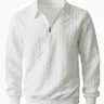 SpringState Men's Knit Pullover Sweatshirt - Male Clothing Knitwear, Long Men's Sweatshirts, Half-Zip, Long Sleeve Crew Neck, Hoodless Plain Athletic Top, Adjustable Ventilation, Relaxed Fitted, Ribbed Cuffs & Hem, Ideal for Casual Outings, Party