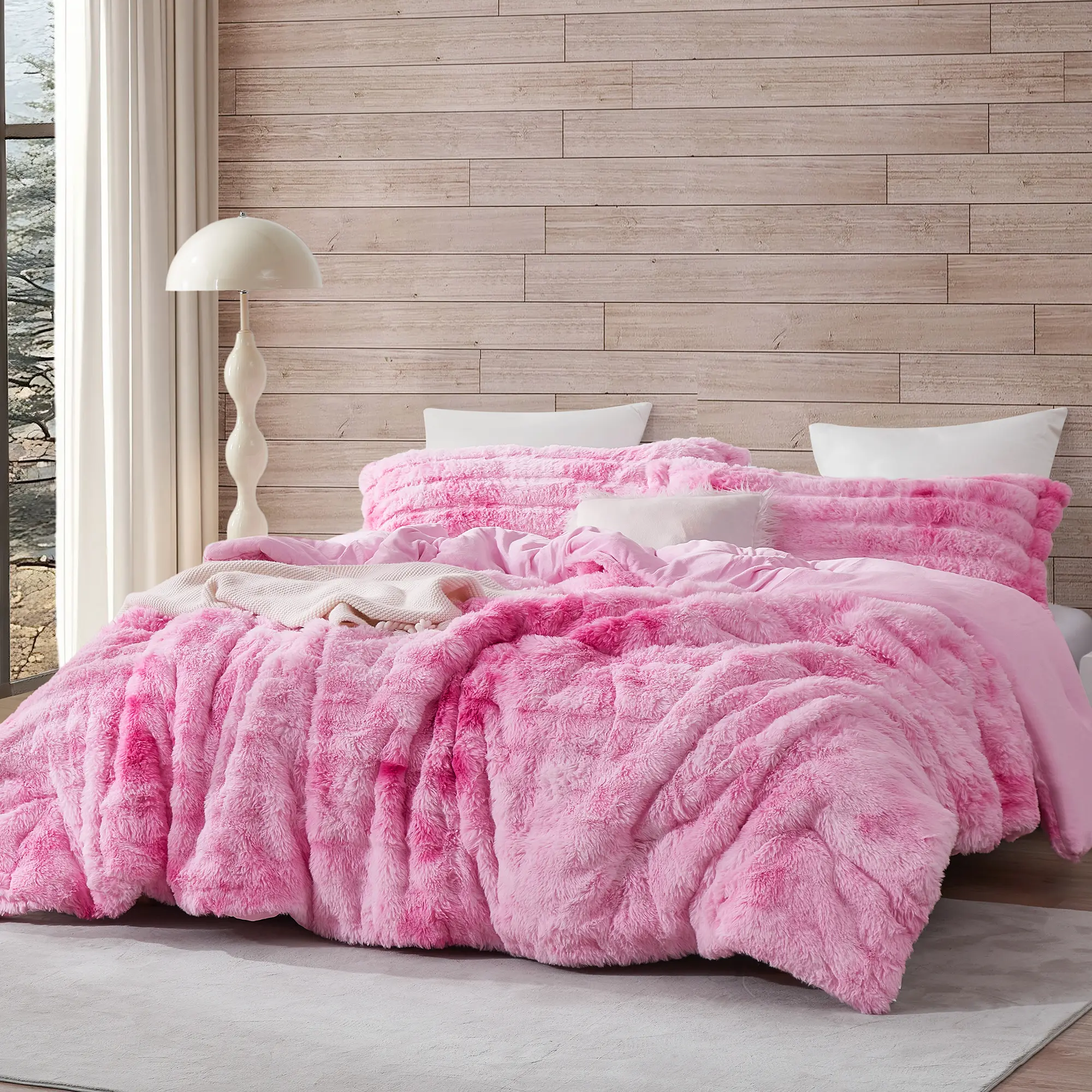 Snowball Chunky Bunny - Coma Inducer Oversized Comforter Set - Pink Cosmos