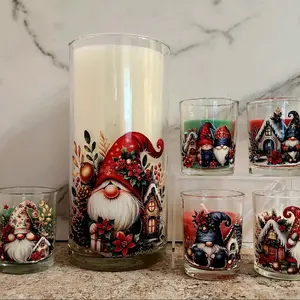 aGnomealies GNiteLites - Festive Votive Candles with Intricate Gnome Designs - Decor, Light
