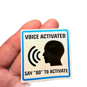 16 Funny Prank Voice Activated Glossy Weather Proof Vinyl Stickers. Say Go To Activate Voice.