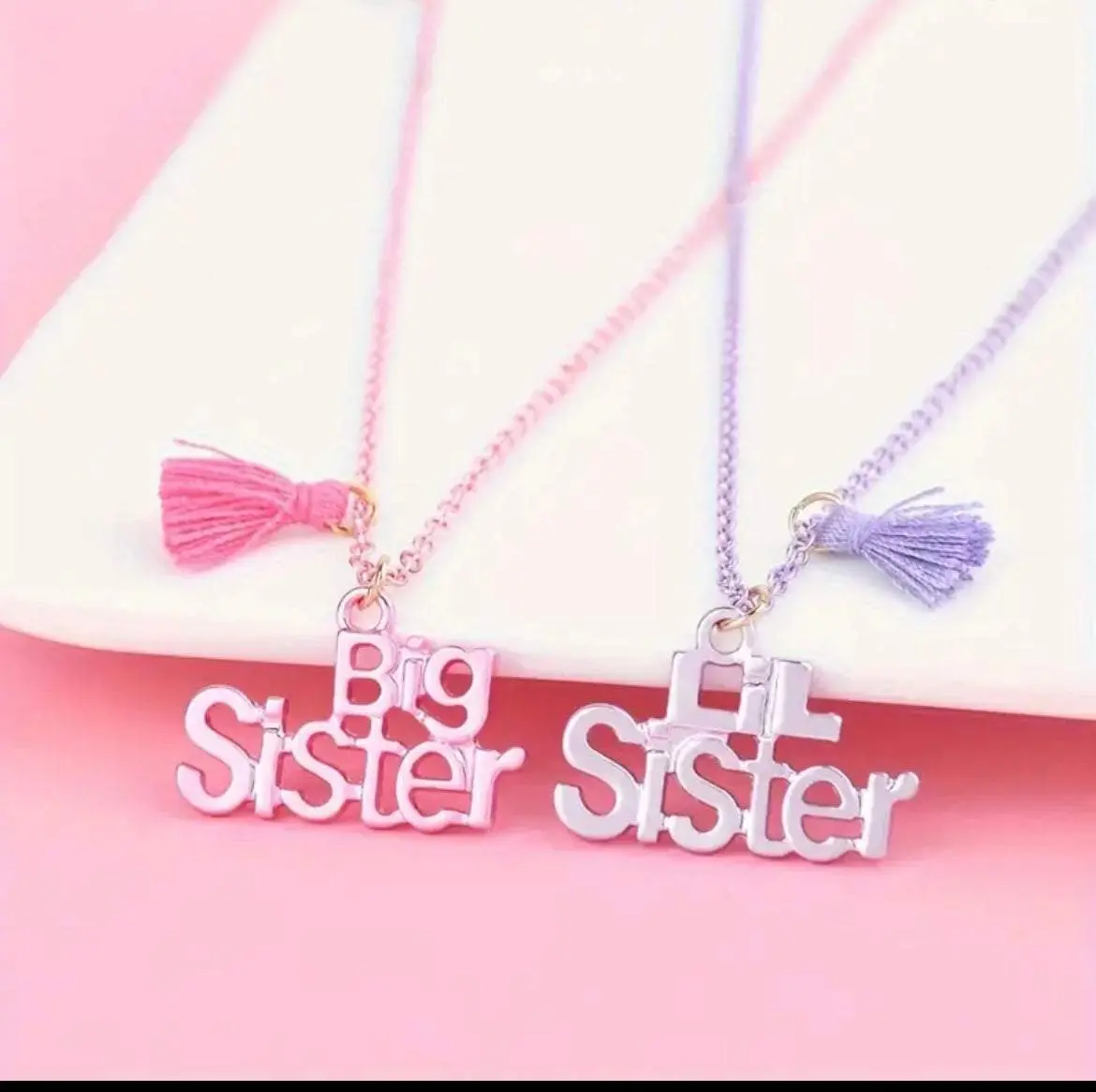 2pcs/set Big sister/Little Sister necklaces