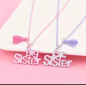 2pcs/set Big sister/Little Sister necklaces