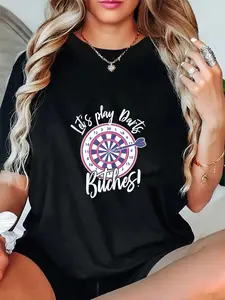 100% Cotton Let's Play Darts Bitches For A Darts Player Club T-Shirt
