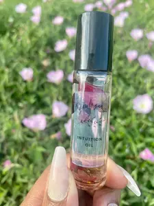 Intuition oil with Clear Quartz Crystals & organic herbs | Intention Oil for Manifesting | Perfume Rollerball