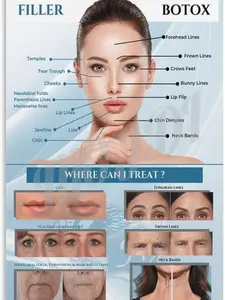 Home Decor Spirit Botox Filler Injection Poster for Reducing Wrinkles And Fine Lines - Canvas Wall Art: 18x24inch, Unframed - Bedroom, Living Room Decor