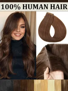 Invisible Double Inject XO Hole Weft Hair Extensions Twin Tabs PU Skin Weft No Glue Micro Link Application For Women 40g/50g 12inch-24inch for Salon
