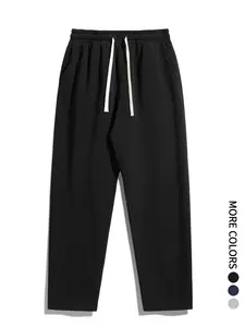 Men's Solid Drawstring Waist Pocket Sweatpants, Regular Fit Casual Comfy Pants for Daily Wear, Men's Trousers for All Seasons, Baggy Sweatpants Men