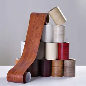 1 Piece Self-Adhesive Wood Grain Baseboard & Waistline Border Wall Sticker, 10cm1000cm (3.94in*393.7in) | for TV Background Wall, Door Frame Decor, Home Decoration