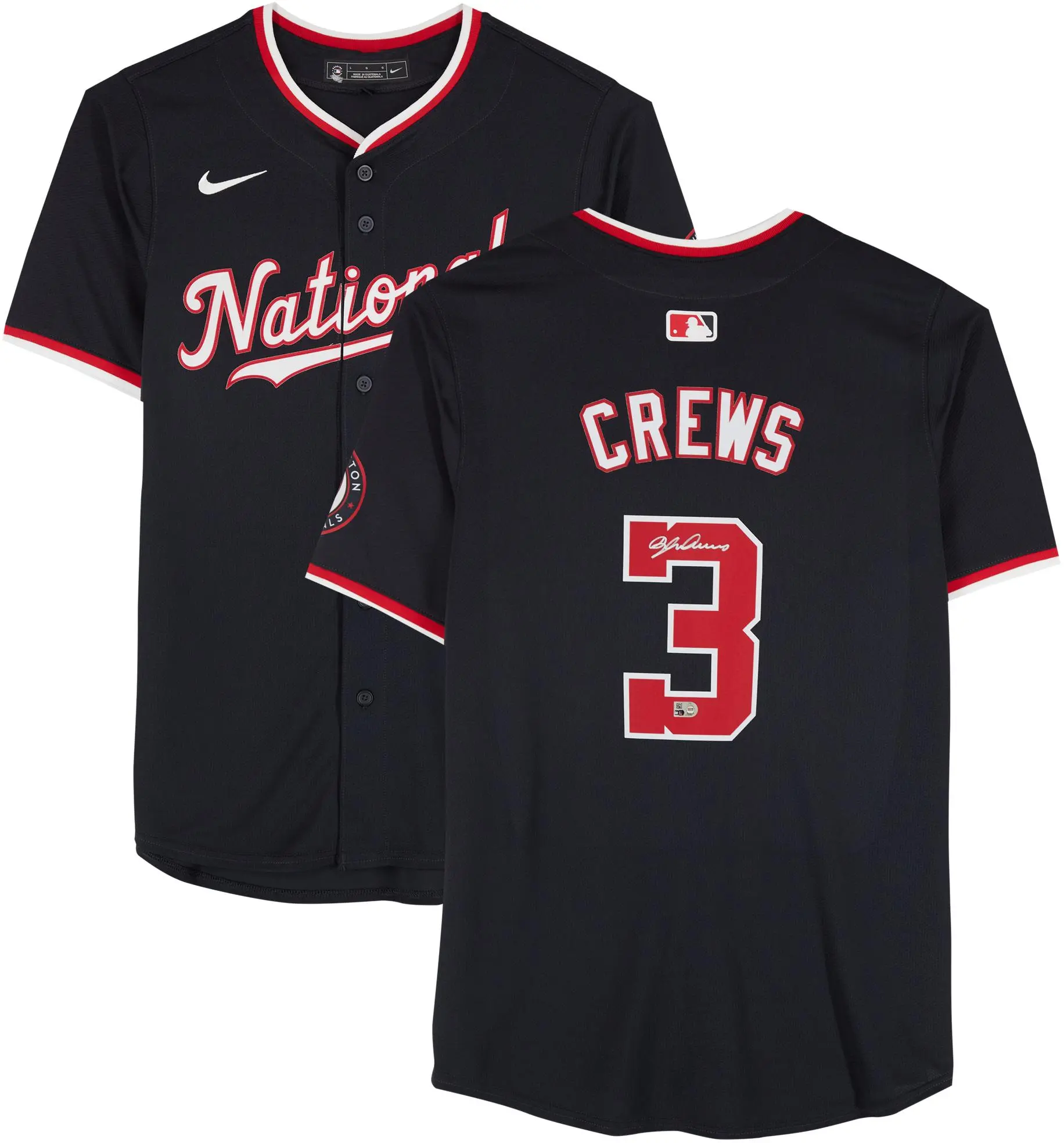 Dylan Crews Washington Nationals Autographed Nike Alternate Navy Replica Jersey - Fanatics Authentic Certified