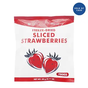 Tea Zone Freeze-Dried Strawberry, Sliced - Case of 12 bags