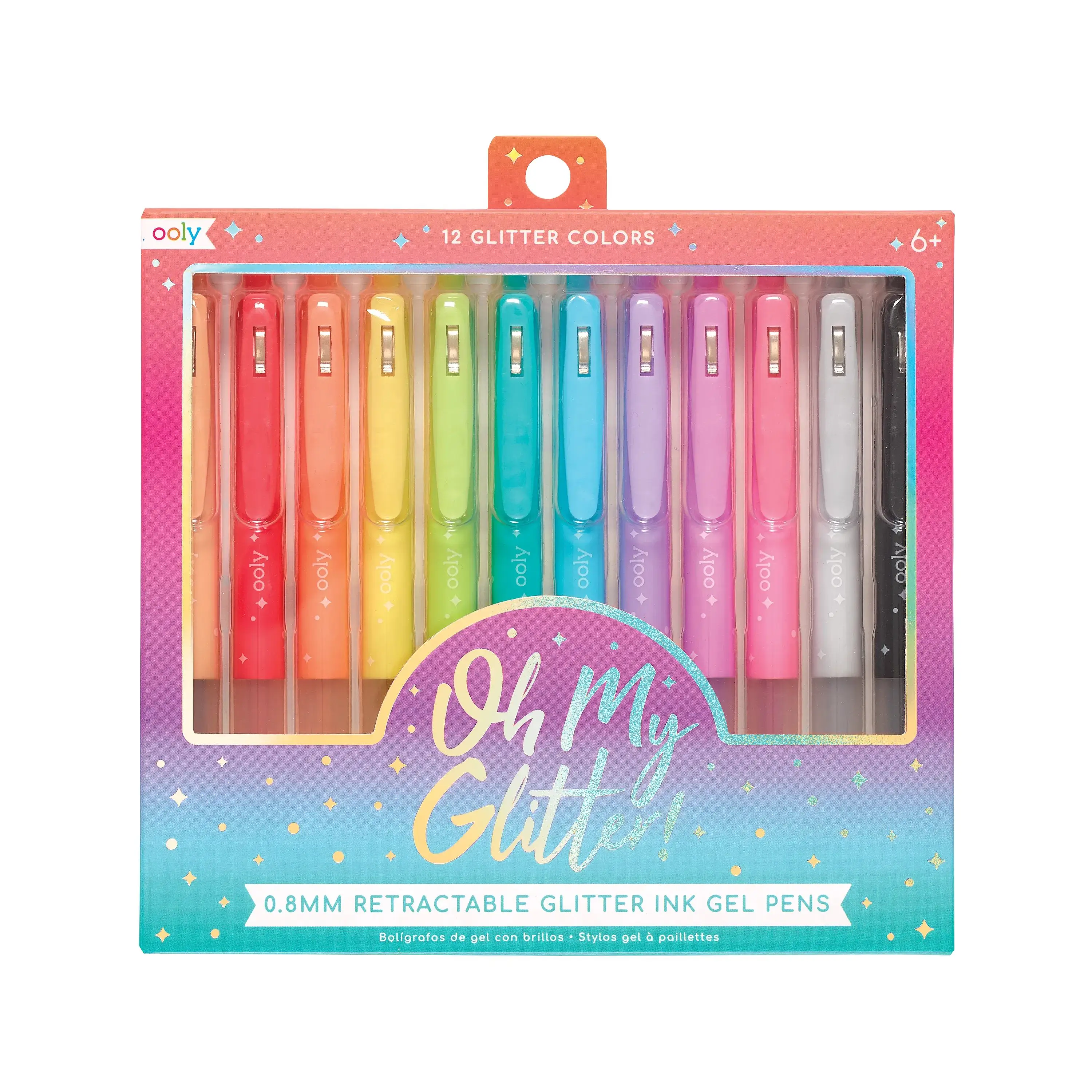 Oh My Glitter! Retractable Gel Pens - Set of 12