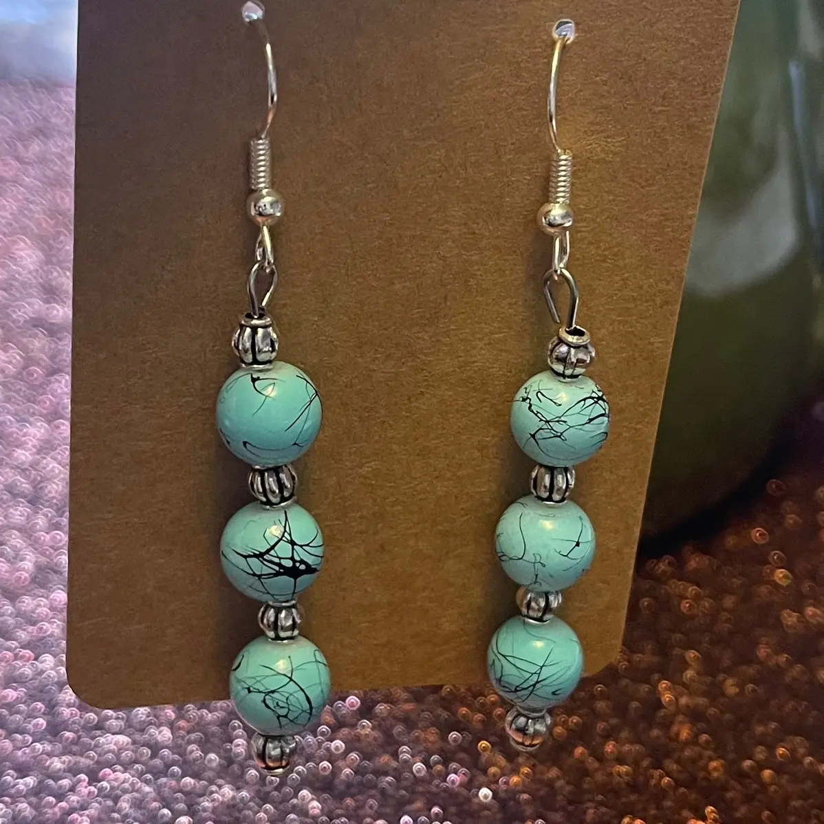 “Gracie” Turquoise Bead Earrings