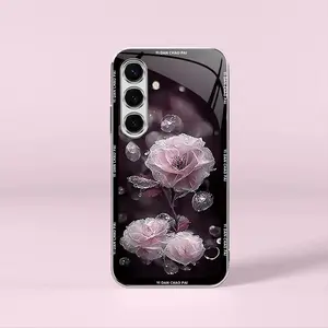 Night Dew Flower for【Galaxy S24】Elegant Electroplating Glass Case--975
