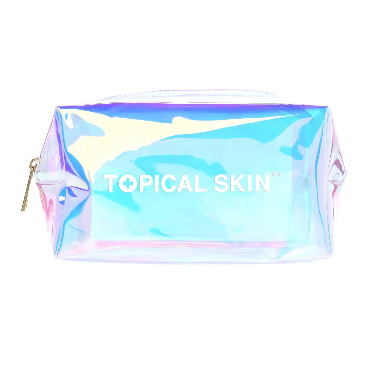 Holographic Cosmetic Bag Iridescent Waterproof Travel Makeup Pouch, Clear Toiletry Organizer for Skincare and Makeup, Lightweight Zipper Case