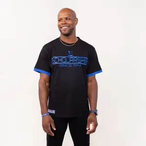 Phi Beta Sigma "SCHOLARSHIP" Embroidered Tee Black