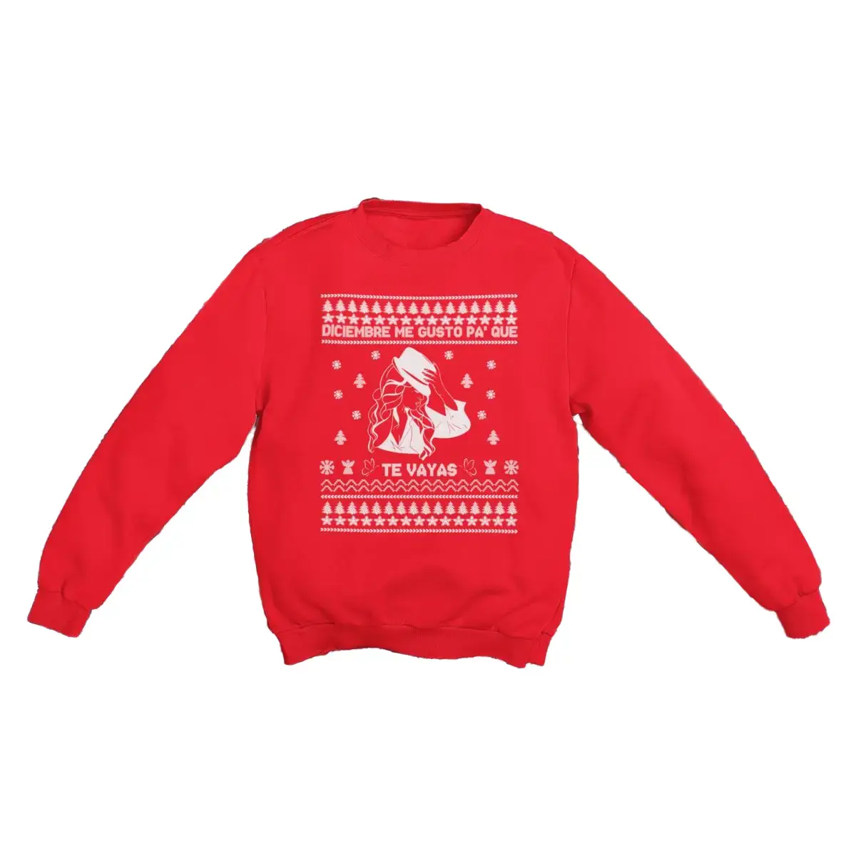 Jenny Rivera Christmas Crewneck Ugly Sweater Cotton Winter Casual Comfortable Menswear Classic Festive