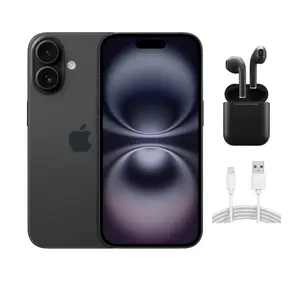 Refurbished Apple iPhone 16 (Unlocked) A3081 Excellent Condition with Wireless Earbuds & 1 Year Warranty