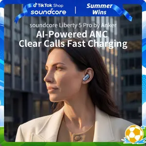 soundcore Liberty 5 Pro by Anker, Guinness World Records-CertifiedCall Quality, ANKER Thus AI Chip, Active Noise Cancelling Wireless Earbuds, Crystal-CTear Calls for Noisy Environments #DealsForYouDays, #summerwins