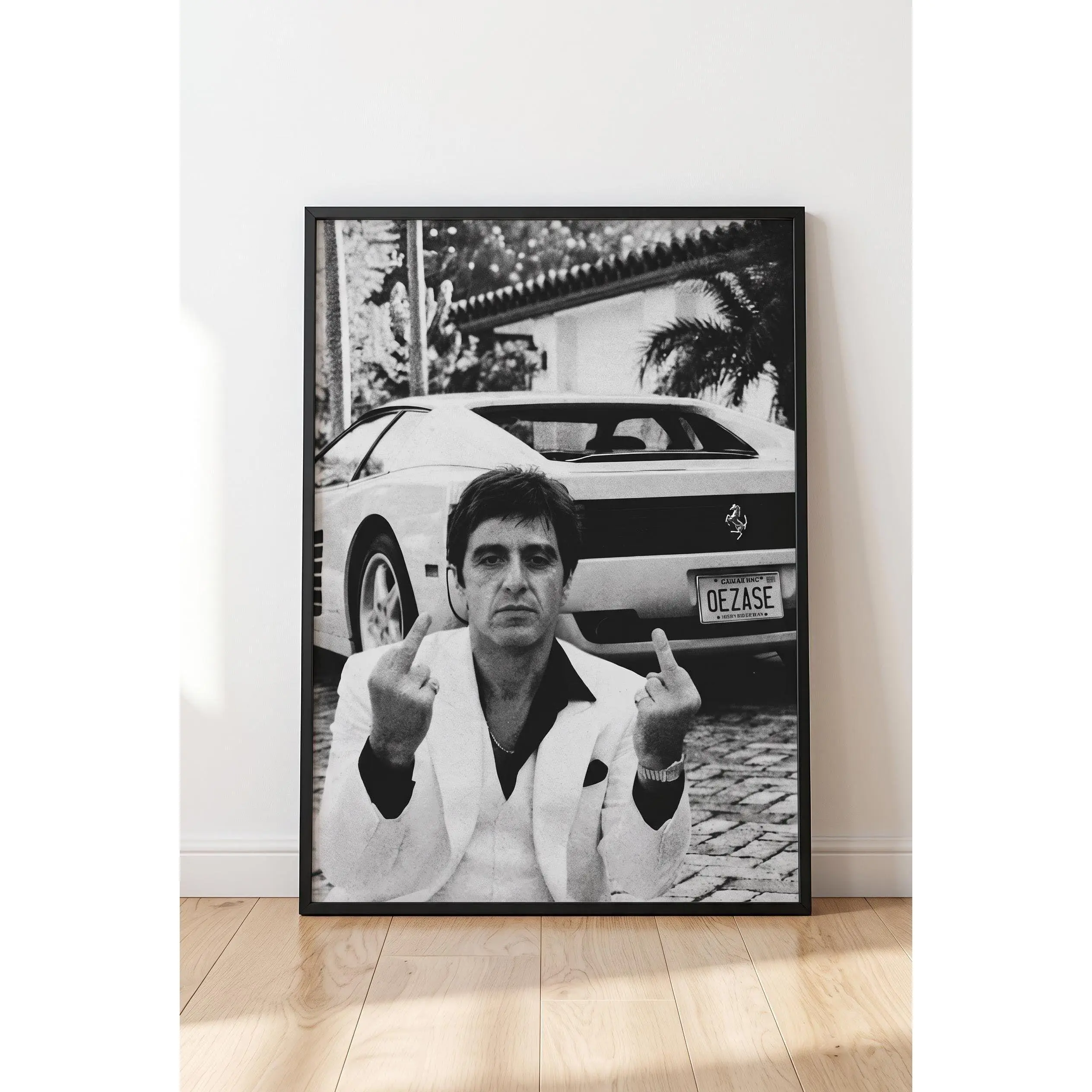 Tony Montana Poster | Scarface Movie Wall Art Print | 80s Gangster Man Cave Decor | Film Fan Gift | Unframed Poster Print
