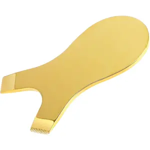 Stainless Steel Mini Y Shape Lash Comb Reusable Eyelash Separator Tool for Lash Lift Tint Perm Eye Makeup (Gold)