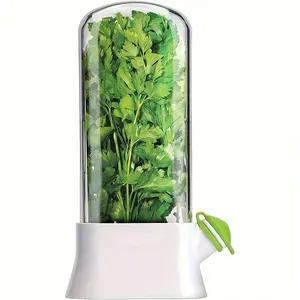 1pc Airtight Herb Storage Pod - Premium Freshness Keeper for Mint, Parsley & Asparagus - Versatile Kitchen Organizer Container, Vegetable Preservation Bottle, Ideal Kitchen Accessory