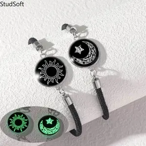 2026 New Sun Moon Lover Glow In The Dark Bracelet, Handmade Woven Couple Bracelet for Women & Men