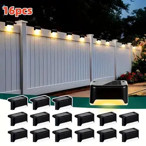 16PCS Solar Step Lights with Light Source Sensing for Outdoor Decorative Colored Lights Ideal for Gardens Parties Roads Decks Courtyards and Parks，Father's Day gift Lamp Lighting,halloween decor