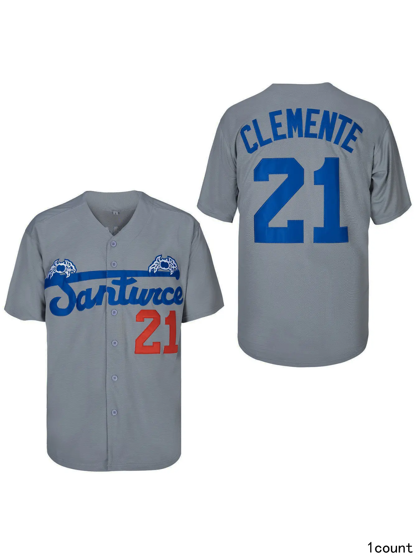 Men's #21 Roberto Clemente Puerto Rico Santurce Crabbers Baseball