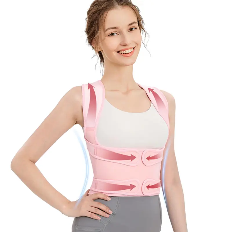 Lumbar Support Back Brace Tank Top - Breathable Unisex Posture Aid, Invisible Look, Open Shoulders, Upright Alignment, Neck & Back Relief, Slim Fit, Black Standard Model for Outdoor Sports, Fitness, Black Standard Model (Unisex)
