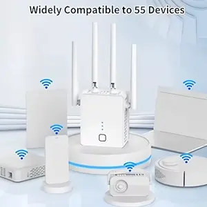 Dual Band WiFi Signal Booster Repeater - Widely Compatible to 55 Devices, Enhances Network Coverage