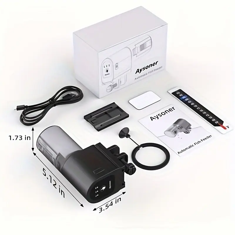 FREESEA Automatic Fish Feeder for Aquarium: Small USB Rechargeable Vacation Auto Fish Food Dispenser with Timer