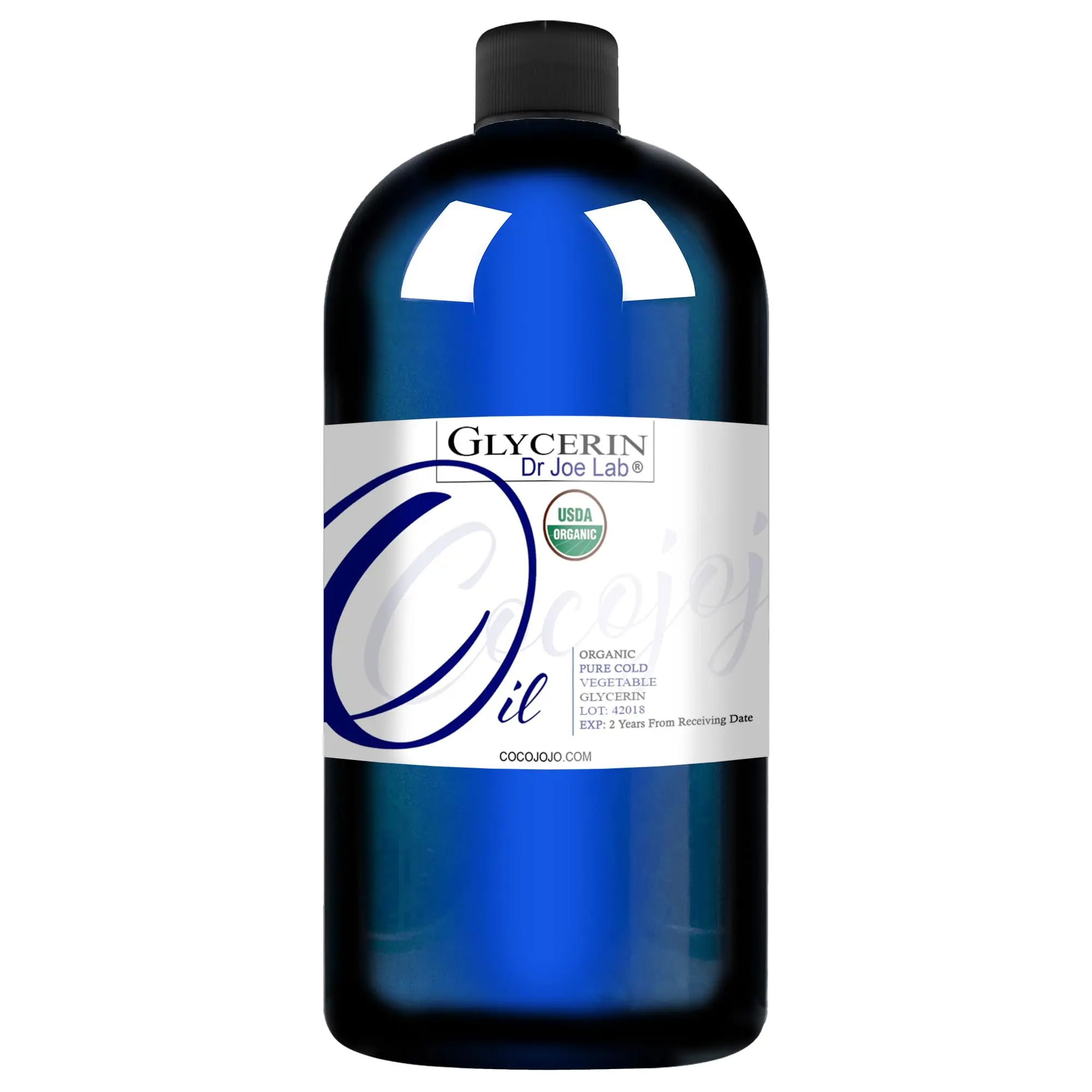 Organic Vegetable Glycerin USDA Certified Organic 100% Pure USP Grade Plant Based Natural Bulk Glycerine Skin Hair Moisturizer Cosmetic DIY Crafts Soap Making