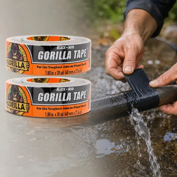Gorilla 30 Yard Black Tough Duct Tape Single Roll