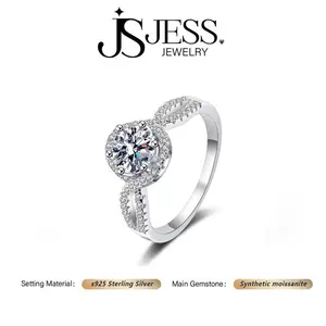 Aureline Ring Set - 2 ct Round Cut Synthetic Moissanite, Twisted Pavé, 925 Sterling Silver, Perfect Anniversary Birthday Gift for Women